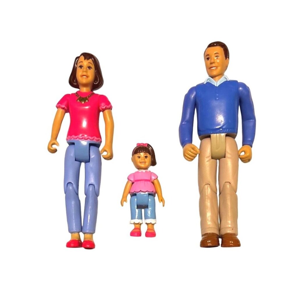 Vintage Toys R Us Family Doll Set With Articulated Joints Mom, Dad, child Toys